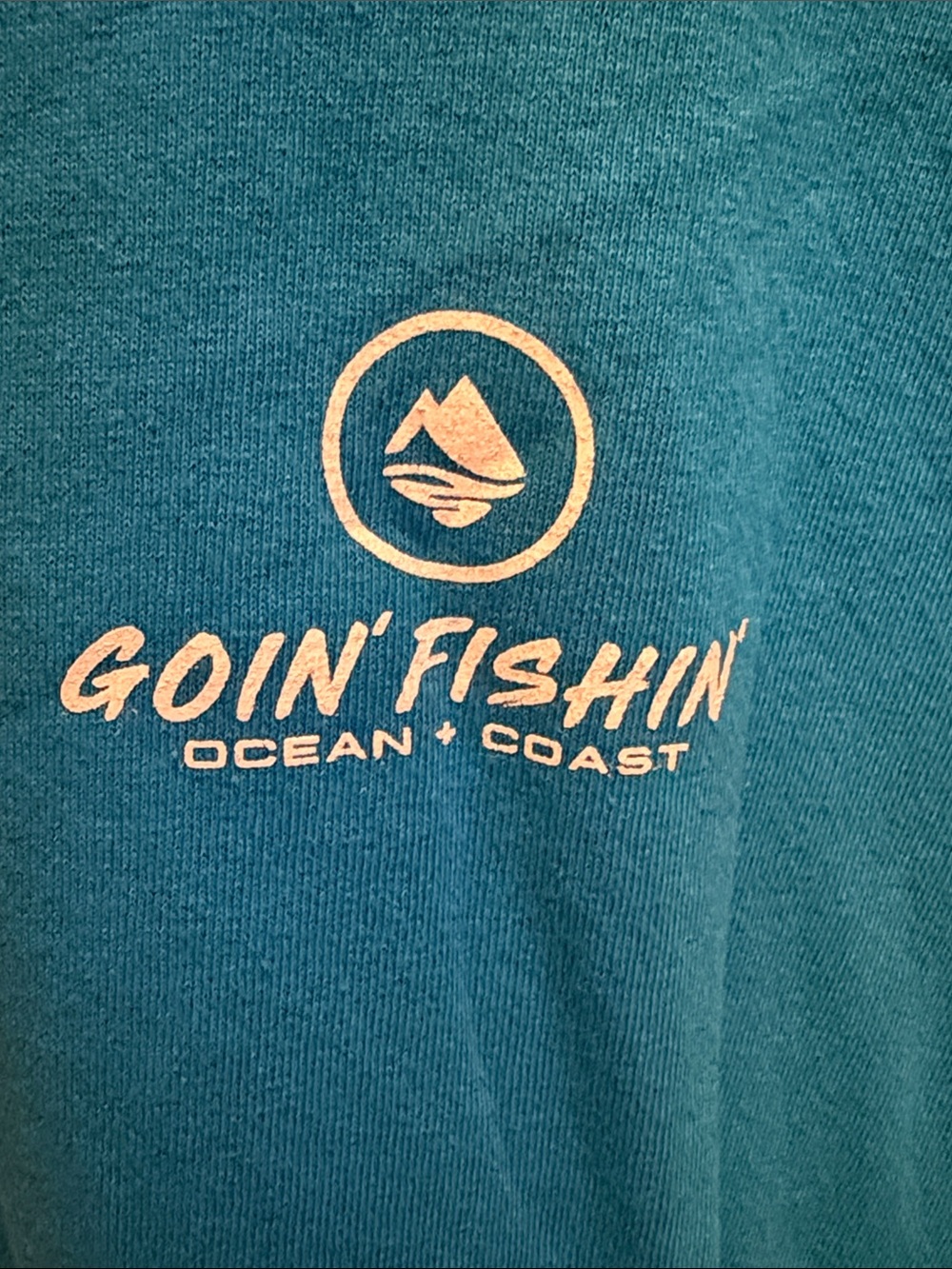 🎣🎣🎣BOGOHO 🎣🎣🎣Goin' Fishin' Ocean + Coast Teal Graphic Tee